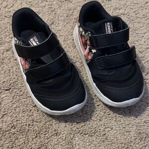 Nike Black Floral Kids Sneakers